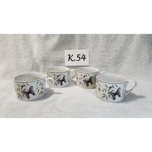 K.054- Farberware Arbor Life Set Coffee Cups, Butterflies / Ladybugs, set of 4
